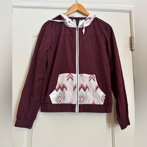 EMPYRE Womens Medium Lightweight Maroon Jacket, Pattern Pockets